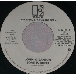 John O'Banion Love Is Blind Vinyl 7" USED