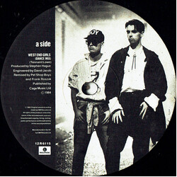 Pet Shop Boys West End Girls (Dance Mix) USED VINYL 12INCH 45 RPM SINGLE