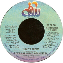Love Unlimited Orchestra Love's Theme USED VINYL 7INCH 45 RPM SINGLE STYRENE STEREO