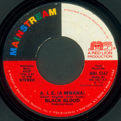 Black Blood (2) A. I. E. (A Mwana) / Marie-Therese USED VINYL 7INCH 45 RPM STYRENE STEREO