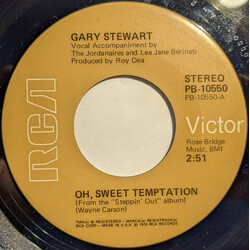 Gary Stewart Oh Sweet Temptation USED VINYL 7INCH 45 RPM