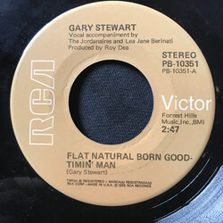 Gary Stewart Flat Natural Born Goodtimin' Man / This Old Heart Won't Let Go USED VINYL 7INCH 45 RPM SINGLE REPRESS