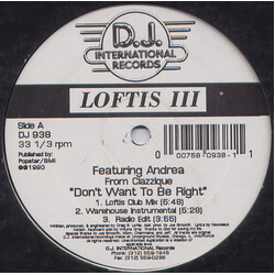 Craig S. Loftis / Andrea Salazar Don't Want To Be Right USED VINYL 12INCH 33 S RPM