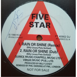 Five Star Rain Or Shine (Remixed Version) USED VINYL 12INCH SINGLE PROMO