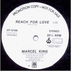Marcel King Reach For Love USED VINYL 12INCH 33 S RPM PROMO