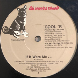 Cool'r If It Were Me USED VINYL 12INCH 33 S RPM PROMO