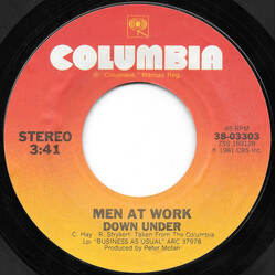 Men At Work Down Under USED VINYL 7INCH 45 RPM SINGLE STYRENE STEREO