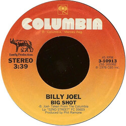 Billy Joel Big Shot USED VINYL 7INCH 45 RPM SINGLE STYRENE