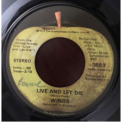 Paul McCartney & Wings Live And Let Die USED VINYL 7INCH 45 RPM
