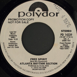Atlanta Rhythm Section Free Spirit Vinyl 7" USED