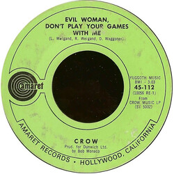 Crow (4) Evil Woman Don't Play Your Games With Me USED VINYL 7INCH 45 RPM SINGLE STYRENE