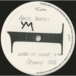 Adele Bertei When It's Over USED VINYL 12INCH PROMO