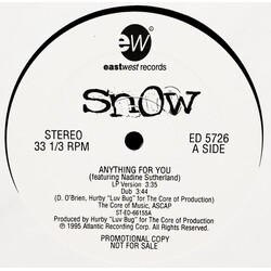 Snow (2) / Nadine Sutherland Anything For You USED VINYL 12INCH 33 S RPM PROMO