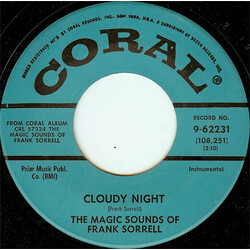 Frank Sorrell Cloudy Night / Blue Moon USED VINYL 7INCH 45 RPM PROMO