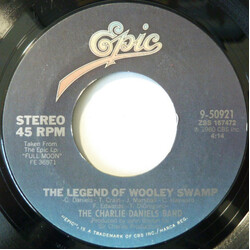 The Charlie Daniels Band The Legend Of Wooley Swamp VINYL 7" USED