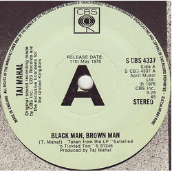 Taj Mahal Black Man, Brown Man USED VINYL 7INCH 45 RPM SINGLE PROMO