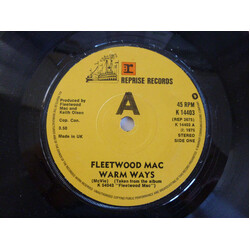 Fleetwood Mac Warm Ways USED VINYL 7INCH 45 RPM SINGLE