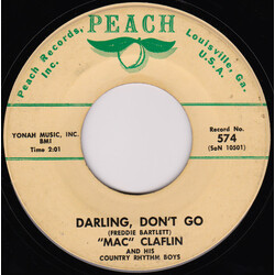 "Mac" Claflin And His Country Rhythm Boys Darling, Don't Go / Cold Love USED VINYL 7INCH 45 RPM