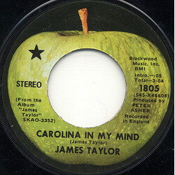 James Taylor (2) Carolina In My Mind USED VINYL 7INCH 45 RPM SINGLE STEREO
