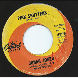 Jonah Jones Pink Shutters USED VINYL 7INCH 45 RPM