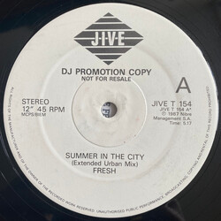Fresh (21) Summer In The City USED VINYL 12INCH 45 RPM PROMO