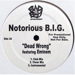 Notorious B.I.G. / Black Rob Dead Wrong / Whoa USED VINYL 12INCH PROMO