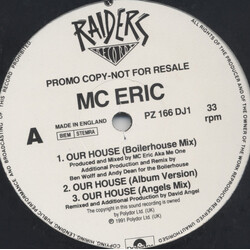 MC Eric Our House USED VINYL 12INCH PROMO 33 S RPM SINGLE SIDED