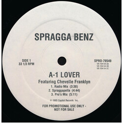 Spragga Benz A-1 Lover USED VINYL 12INCH 33 S RPM PROMO