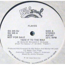 Flakes Take It To The Max / Flakes Rap USED VINYL PROMO 12INCH