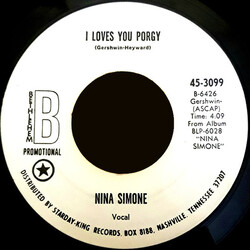 Nina Simone I Loves You Porgy / My Baby Just Cares For Me USED VINYL 7INCH 45 RPM SINGLE PROMO