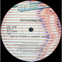 Hamilton Bohannon Let's Start II Dance Again USED VINYL 12INCH 33 S RPM
