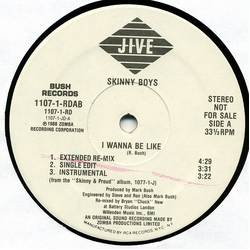Skinny Boys I Wanna Be Like / Get Pepped Vinyl 12" USED