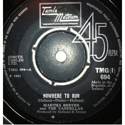 Martha Reeves & The Vandellas Nowhere To Run USED VINYL 7INCH 45 RPM SINGLE