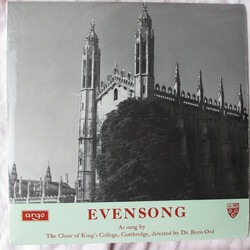 The King's College Choir Of Cambridge / Boris Ord Evensong Vinyl LP USED