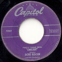 Jackie Gleason And His Orchestra Terry's Theme From Limelight / Peg O' My Heart USED VINYL 7INCH 45 RPM SINGLE