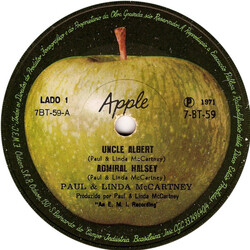 Paul & Linda McCartney Uncle Albert / Admiral Halsey Vinyl 7" USED