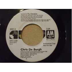Chris De Burgh Love Is My Decision USED VINYL 7INCH PROMO 45 RPM