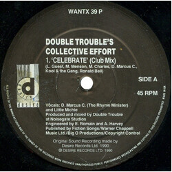 Double Trouble Rave & Celebrate VINYL 12" USED