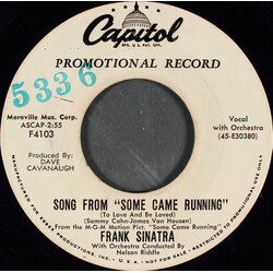 Frank Sinatra Song From "Some Came Running" (To Love And Be Loved) USED VINYL 7INCH 45 RPM PROMO