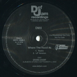 DMX Where The Hood At VINYL 12" USED