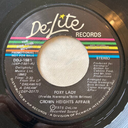 Crown Heights Affair Foxy Lady USED VINYL 7INCH 45 RPM PROMO STEREO MONO