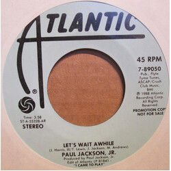 Paul Jackson Jr. Let's Wait Awhile USED VINYL 7INCH 45 RPM PROMO