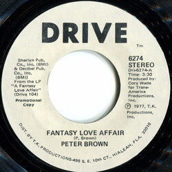 Peter Brown (2) Fantasy Love Affair USED VINYL 7INCH 45 RPM SINGLE PROMO
