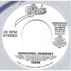 Tease Somewhere, Somebody USED VINYL 7INCH 45 RPM SINGLE PROMO