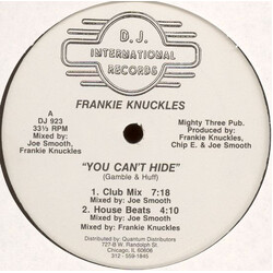Frankie Knuckles You Can't Hide USED VINYL 12INCH 33 S RPM