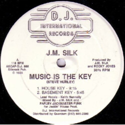 J.M. Silk Music Is The Key USED VINYL 12INCH 33 S RPM MISPRESS
