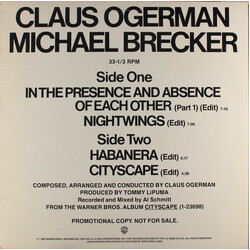 Claus Ogerman / Michael Brecker In The Presence And Absence Of Each Other USED VINYL 12INCH 33 S RPM PROMO SAMPLER