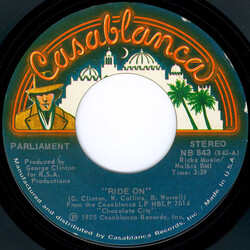 Parliament Ride On USED VINYL 7INCH 45 RPM SINGLE STYRENE STEREO