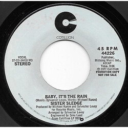 Sister Sledge Baby, It's The Rain USED VINYL 7INCH 45 RPM SINGLE PROMO