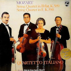 Wolfgang Amadeus Mozart / Quartetto Italiano String Quartet In B Flat, K.589 / String Quartet In F, K.590 (Works For String Quartet, Volume 4) Vinyl L